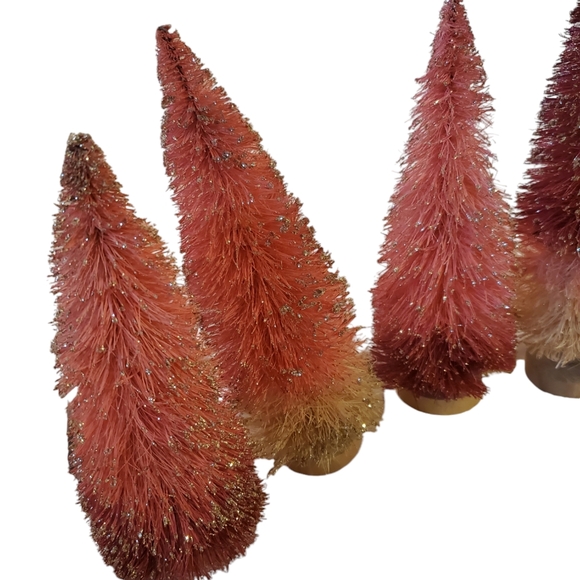 Vintage pink ombre bottle brush trees - Picture 2 of 11